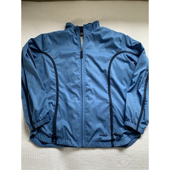Nike Jacket Vintage Windbreaker Blue Size Large XL RN#56323 CA#05553 with Liner - Picture 1 of 13